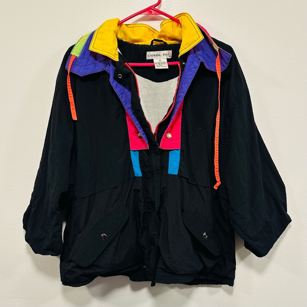 Vintage casual Isle windbreaker 80s 90s jacket pants set! Size large!